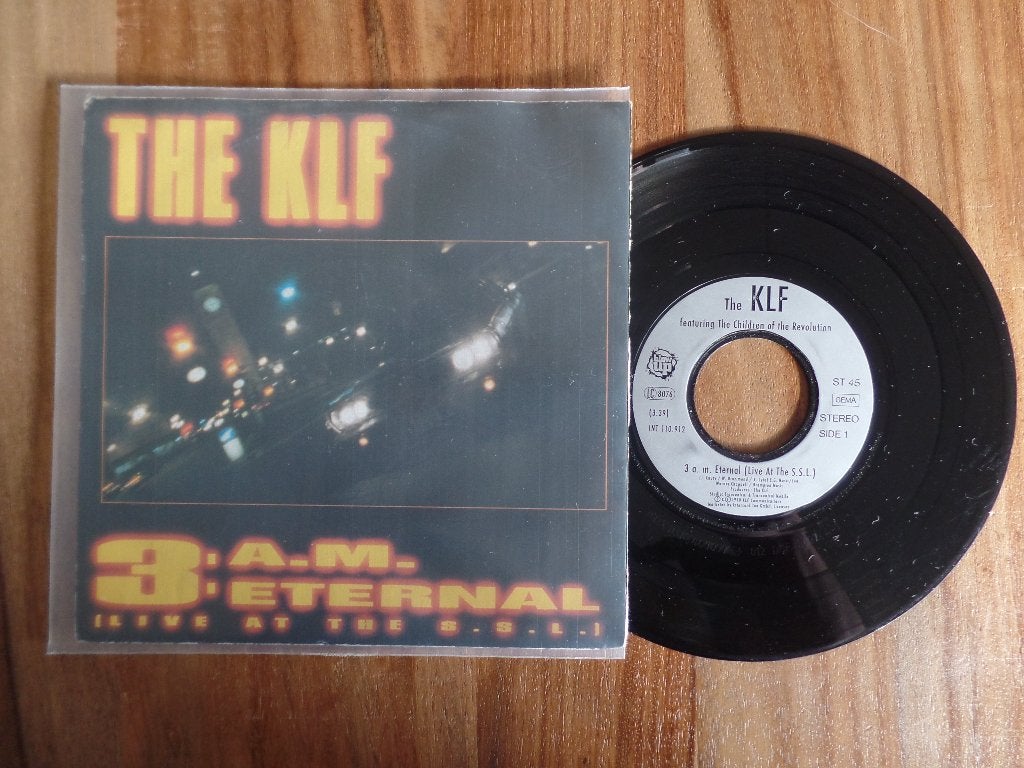 single  The KLF - 3 A.M. Eternal (Live At The S.S.L.), Cd's en Dvd's, Ophalen of Verzenden, Gebruikt, 7 inch, Pop