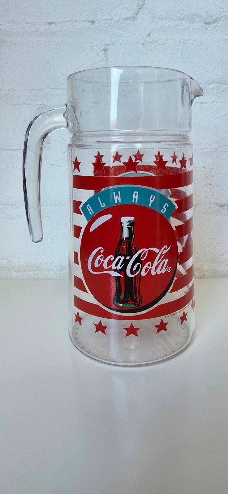 Vintage, glazen Coca-Cola karaf / kan, Ophalen of Verzenden, Zo goed als nieuw, Overige typen