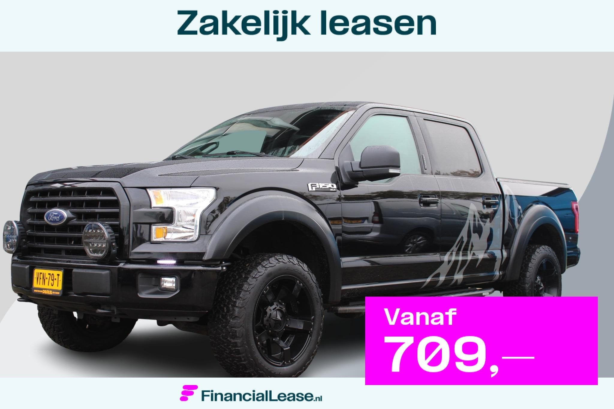 Ford USA F-150 3.5 V6 Ecoboost SuperCrew | LPG | Trekhaak |, Stof, Gebruikt, F-150, Zwart