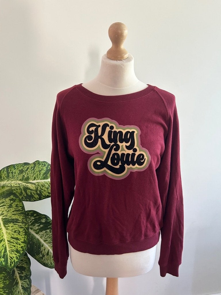 King Louie maat L wijnrode retro trui sweater 3383