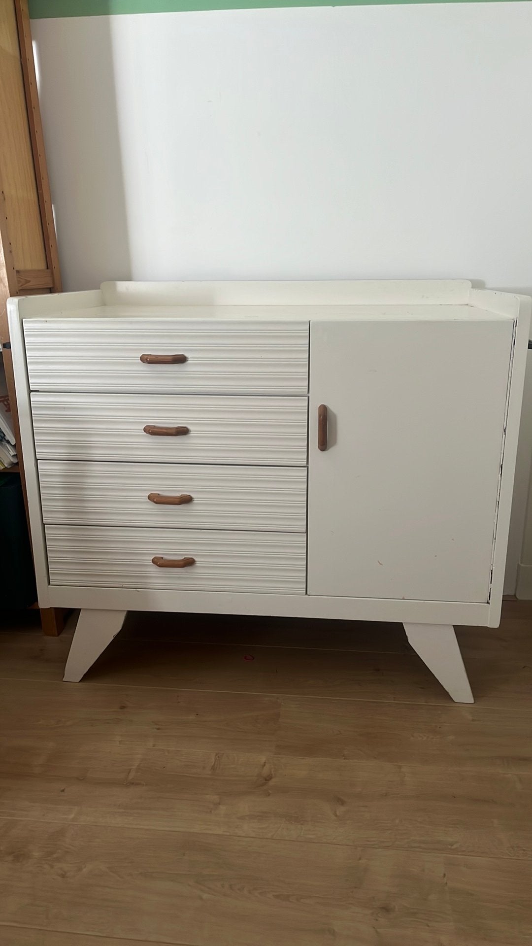 Vintage commode, Gebruikt, Minder dan 75 cm, 50 tot 70 cm, Opstaande rand