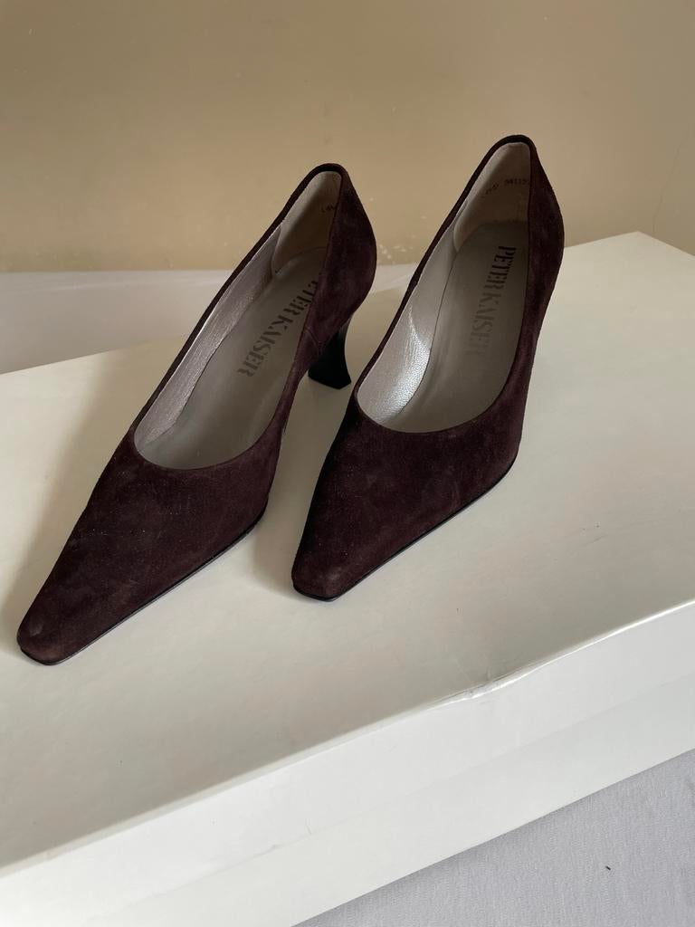 Nieuwe suède Peter Kaiser pumps, maat 4,5 - elegant & chic, Ophalen of Verzenden, Nieuw, Bruin, Pumps
