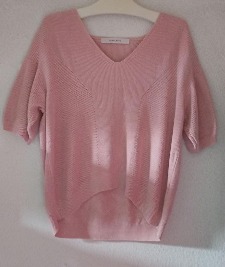 Humanoid knit gebreide trui, korte mouw, roze M, Maat 38/40 (M), Humanoid, Ophalen of Verzenden, Zo goed als nieuw