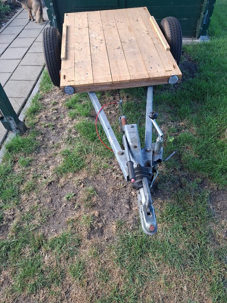 Stevige aanhanger met houten bak, Auto diversen, Aanhangers en Bagagewagens, Ophalen, Gebruikt