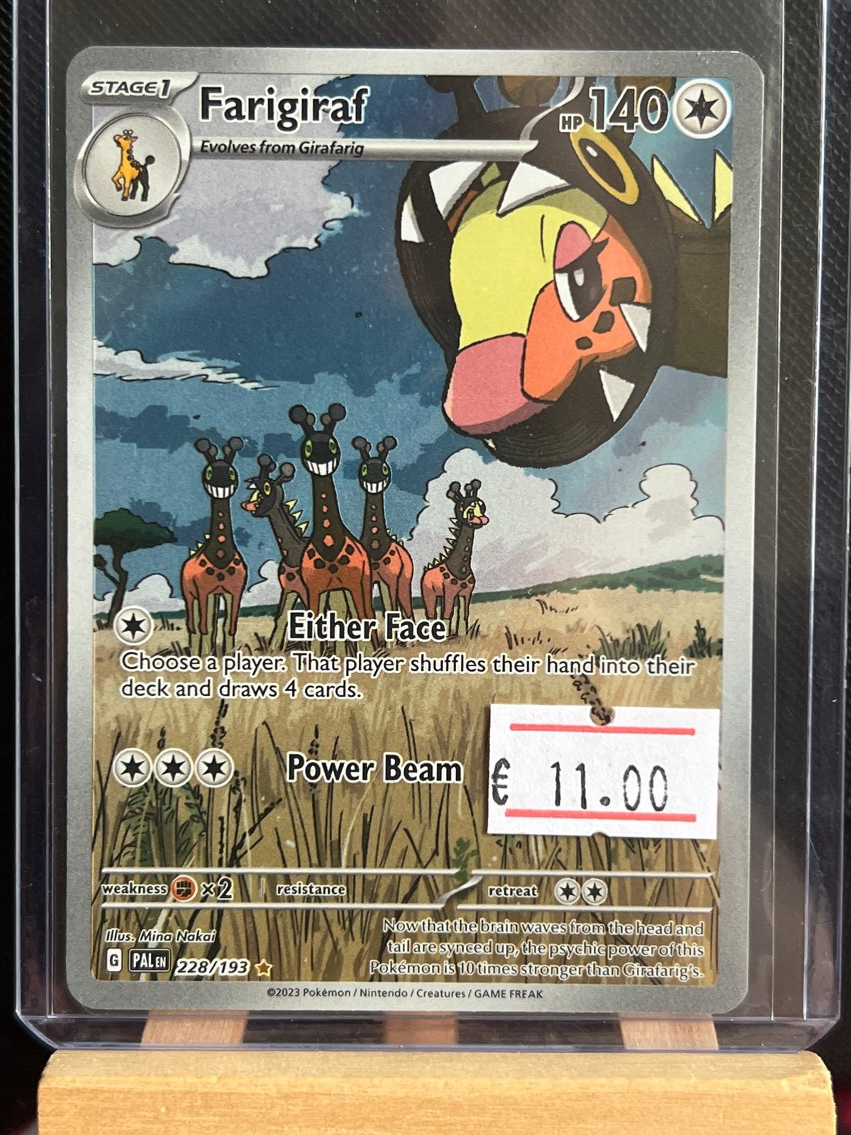 Pokémon Kaart Farigiraf 228/193 PALEN, Ophalen of Verzenden, Zo goed als nieuw, Losse kaart