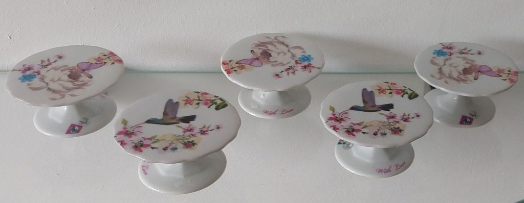 cupcake standaards porselein,  volgnr 19, Overige typen, Nieuw, Ophalen of Verzenden, Meerkleurig
