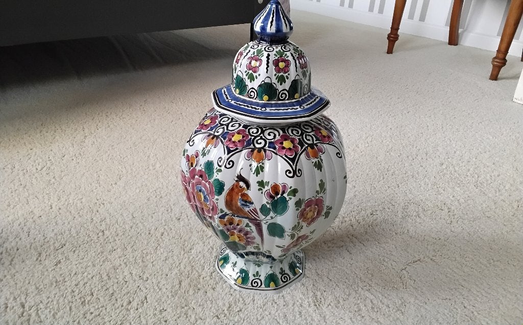 Deksel vaas, Ophalen, Meerkleurig, Zo goed als nieuw, 40 cm