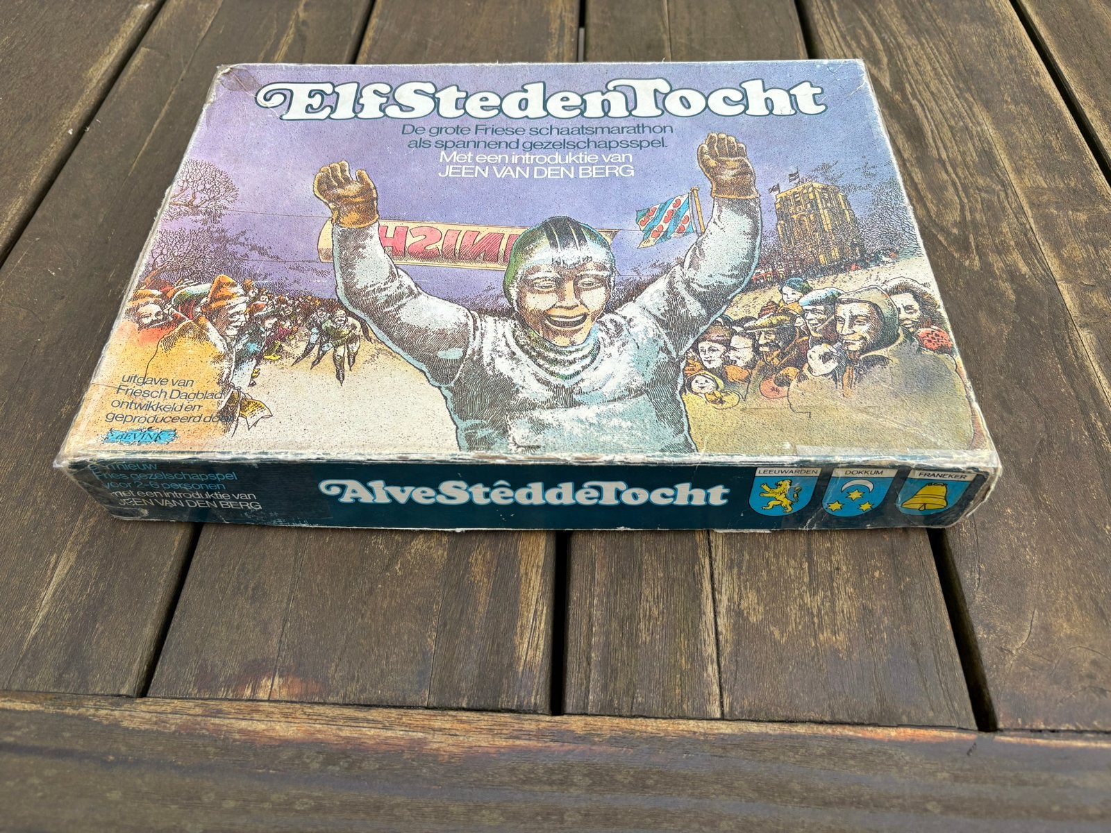 Elfstedentocht bordspel Alve Stêddetocht Jeen van den Berg, Drie of vier spelers, Ophalen of Verzenden, Gebruikt