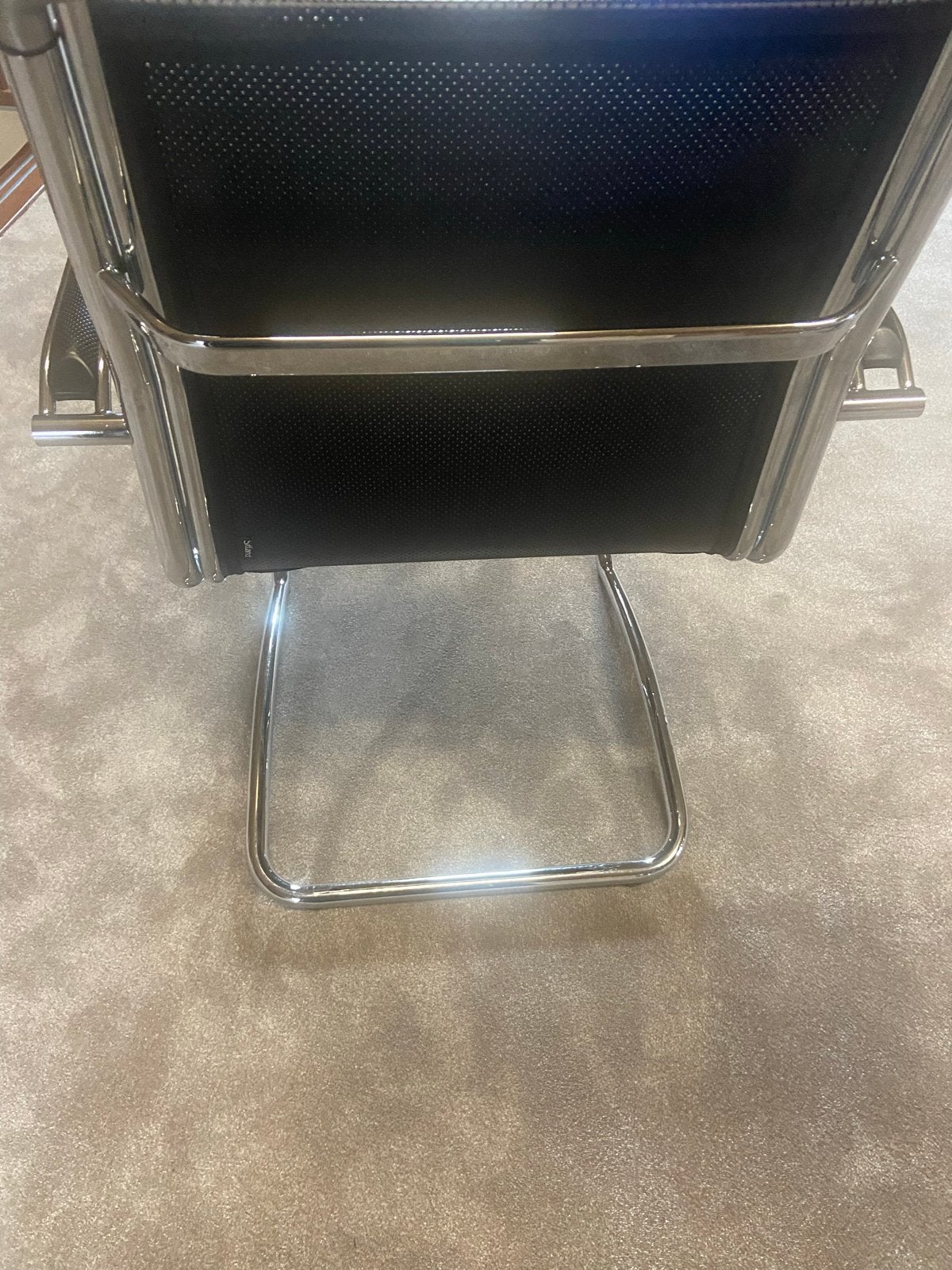 6 mooie Sitland stoelen met zwart leren zitting, Ophalen, Gebruikt, Zwart, Leer