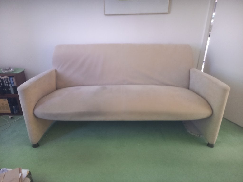 Stevige twee en half zitbank met stoffen bekleding, Ophalen, Gebruikt, 150 tot 200 cm, 75 tot 100 cm