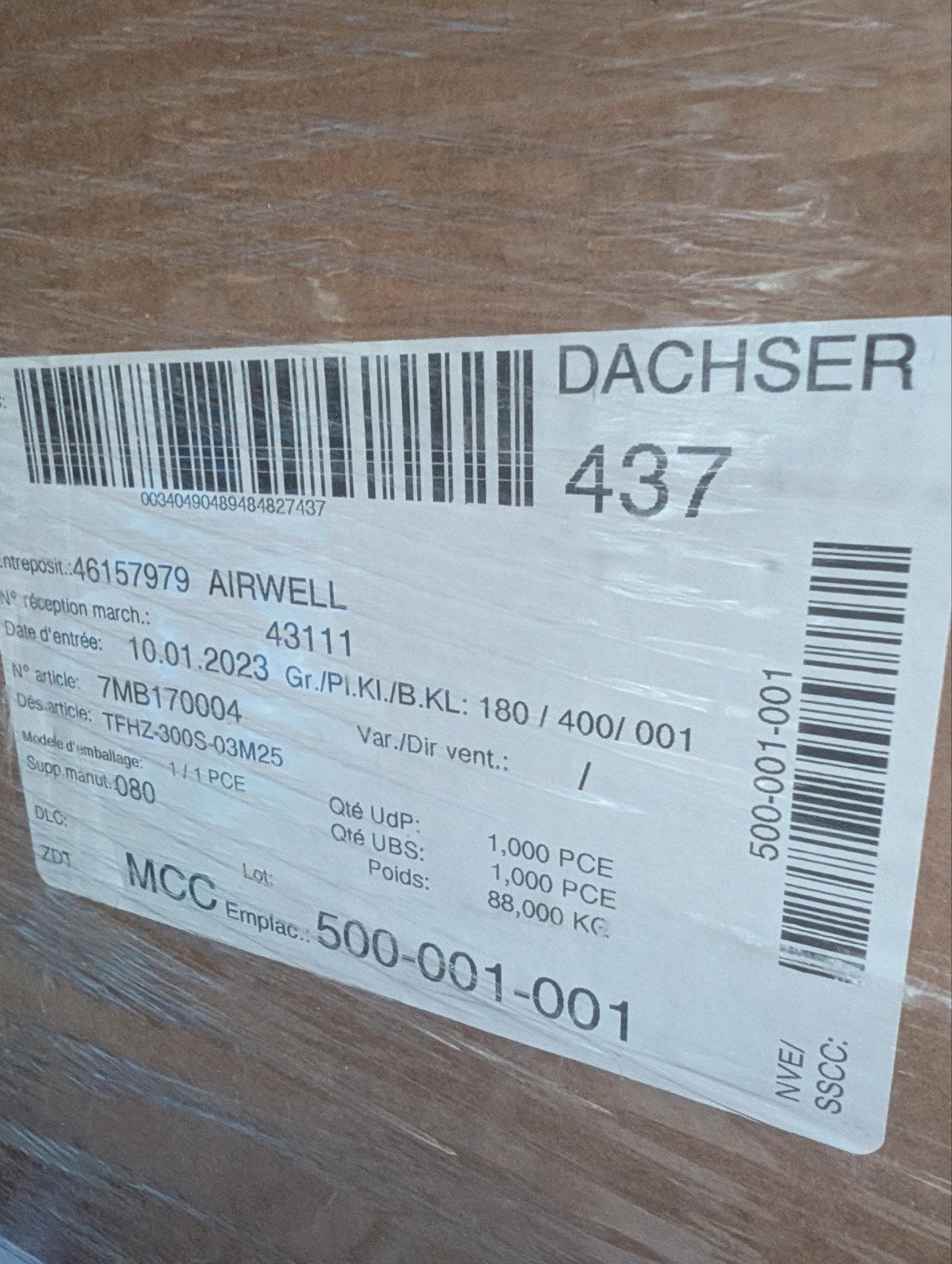 Airwell warmtepompboiler van 300 liter, model TFHZ-300S-03M2, Doe-het-zelf en Verbouw, Ophalen, 100 liter of meer, Nieuw, Boiler
