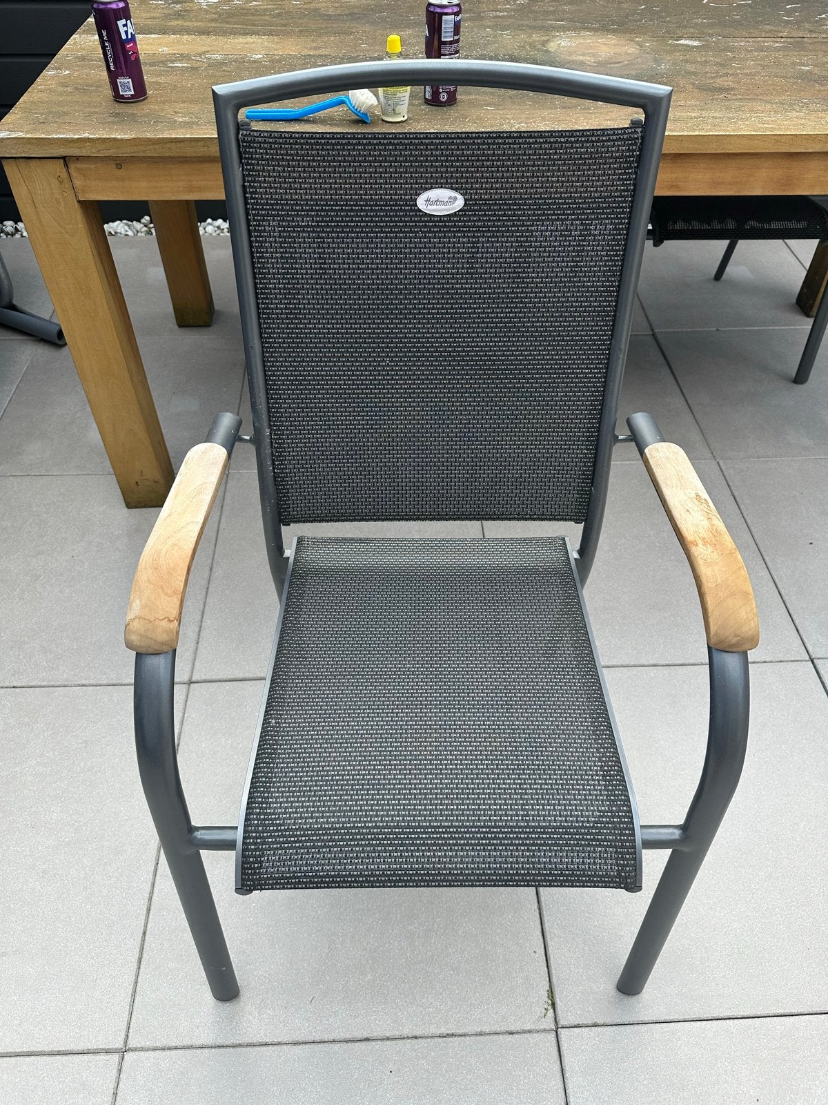 Set van 4 Hartman tuinstoelen, Ophalen, Gebruikt, Metaal