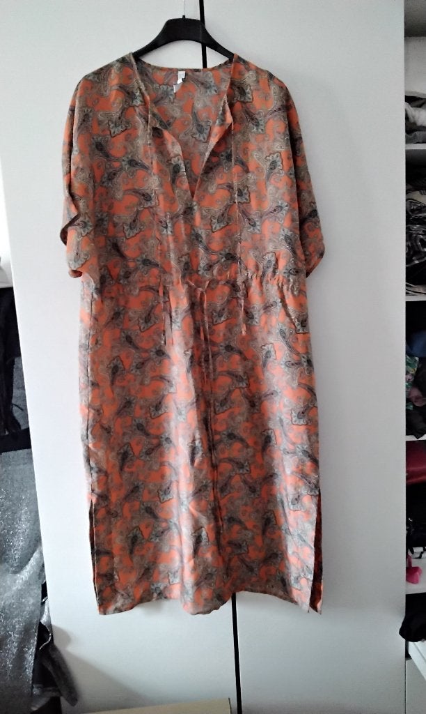 Prachtige Mango Jurk Tuniek Maat M Paisley Grijs Zalm, Maat 38/40 (M), Mango, Ophalen of Verzenden, Zo goed als nieuw