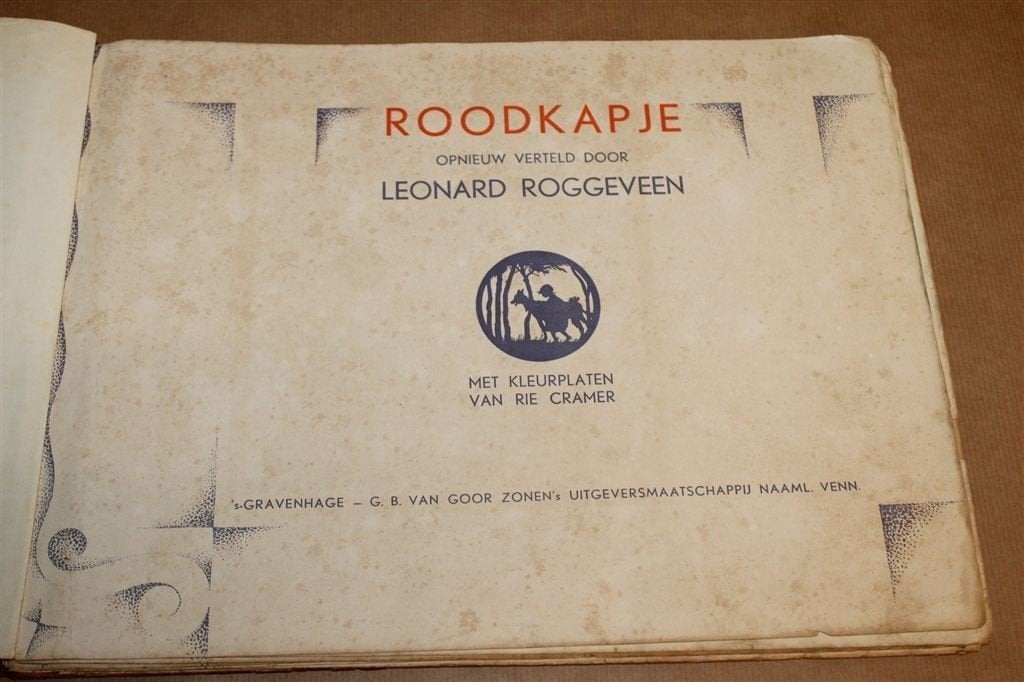 Roodkapje — Vintage Prentenboek, Platen Rie Cramer 1937, Ophalen of Verzenden, Gelezen