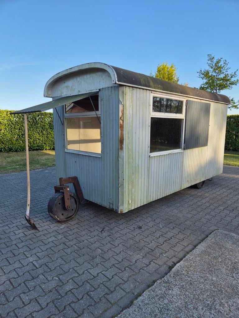 Mooie Pipowagen Schaftwagen Schaftkeet Bouwkeet Tiny House, Doe-het-zelf en Verbouw, Bouwketen en Schaftketen, Ophalen of Verzenden