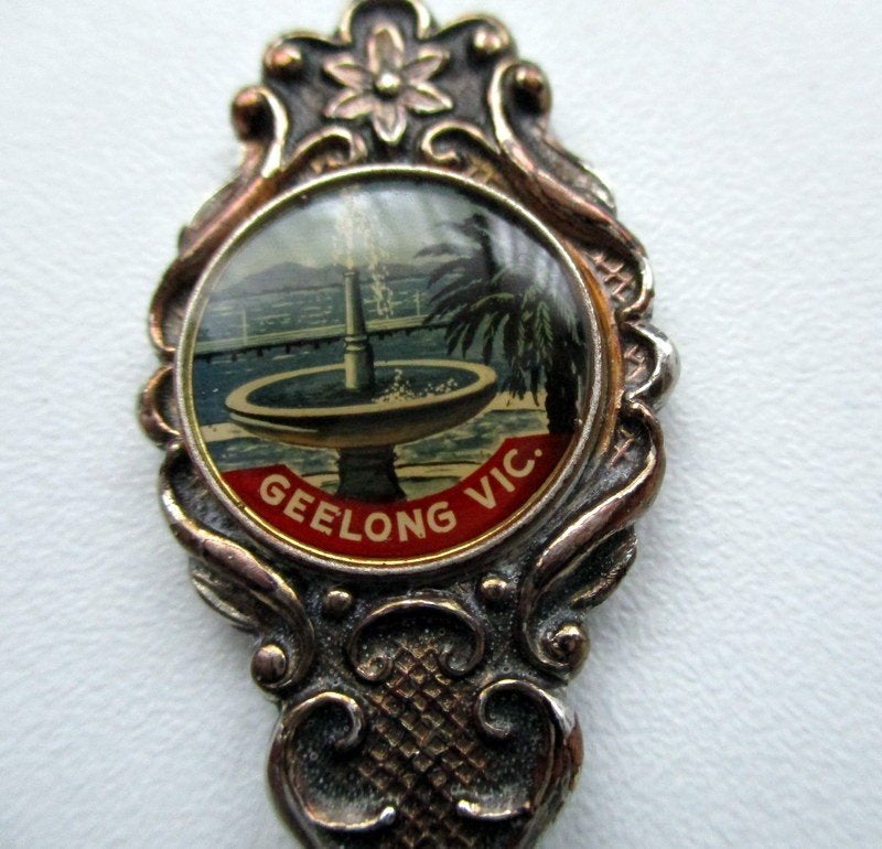 AUSTRALIË GEELONG VICTORIA Verzilverd Lepeltje 1963, Antiek en Kunst, Antiek | Bestek, Verzenden