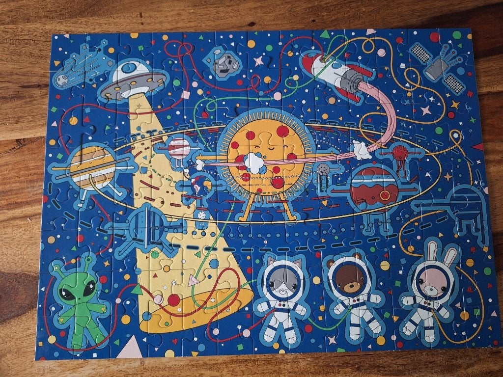 Aftonsparv Ikea ruimtepuzzel 104 stukjes, compleet, Ophalen, Meer dan 50 stukjes, Zo goed als nieuw, 6 jaar of ouder