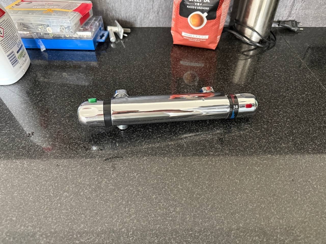 Chroom Douchekraan Thermostatisch - Zo goed als nieuw, Ophalen of Verzenden, Zo goed als nieuw, Chroom, Douche