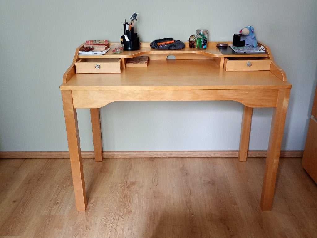 Bureaus, Huis en Inrichting, Bureaus, Ophalen, Gebruikt, 110 cm, Schoolbureau