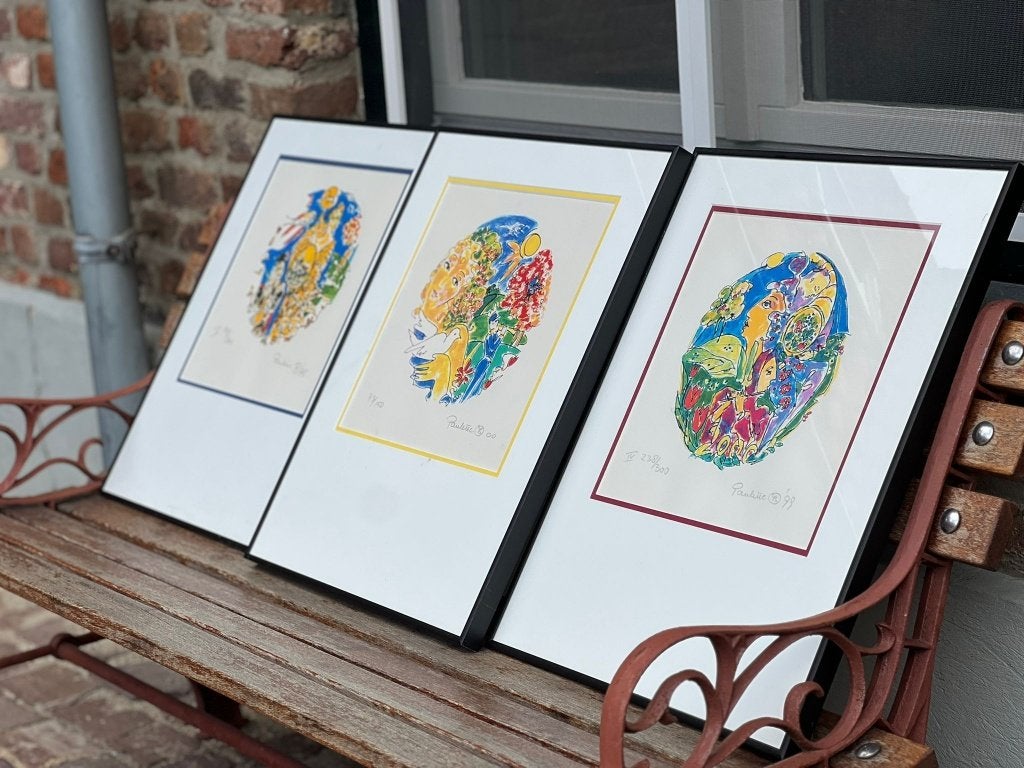 Set 3 kleurenlitho's Paulette Snijders-Bremen serie