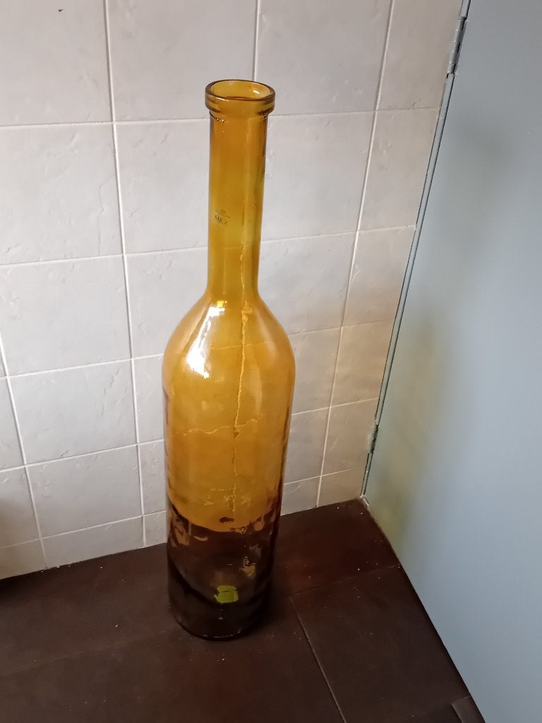 GROTE GLAZEN VAAS, Ophalen, Geel, Nieuw, Glas