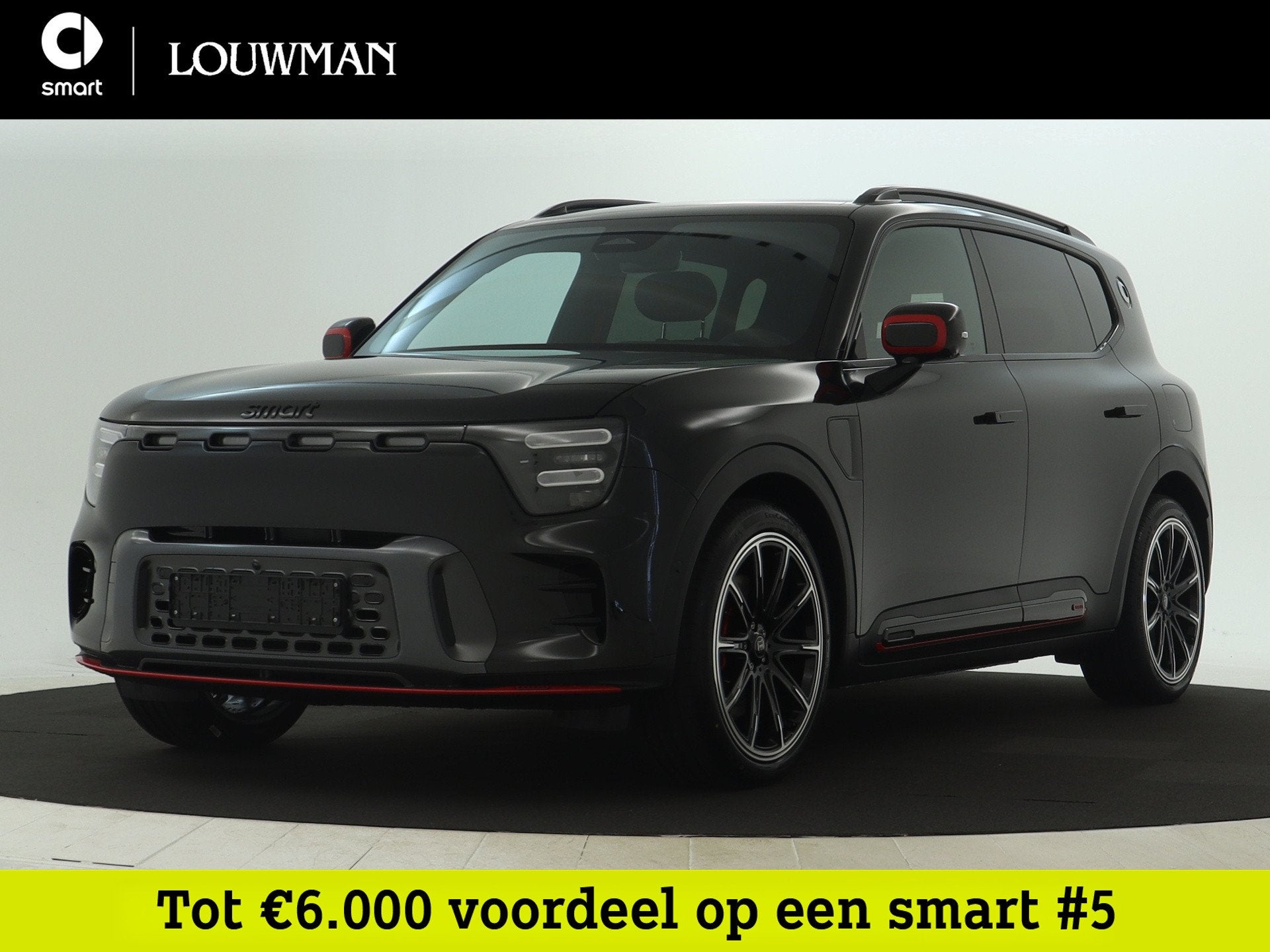 Smart #5 Brabus 100 kWh | Akoestische voorruit | Panoramisch, Auto's, Automaat, 2378 kg, Zwart, 646 pk