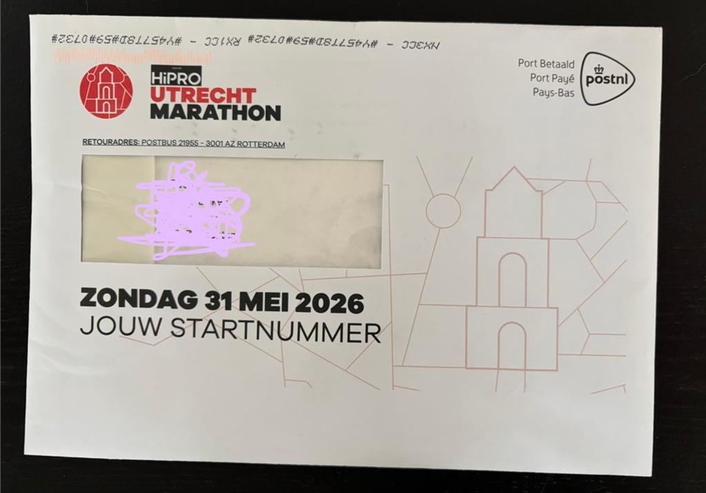 Startbewijs marathon Utrecht, 21 km, Eén persoon, Mei