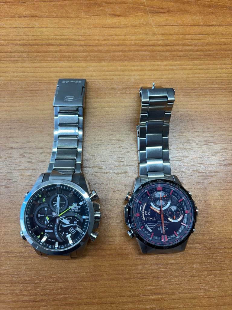 2x Casio Edifice Heren Horloges - Stoer en Functioneel, Sieraden, Tassen en Uiterlijk, Horloges | Heren, Gebruikt, Polshorloge