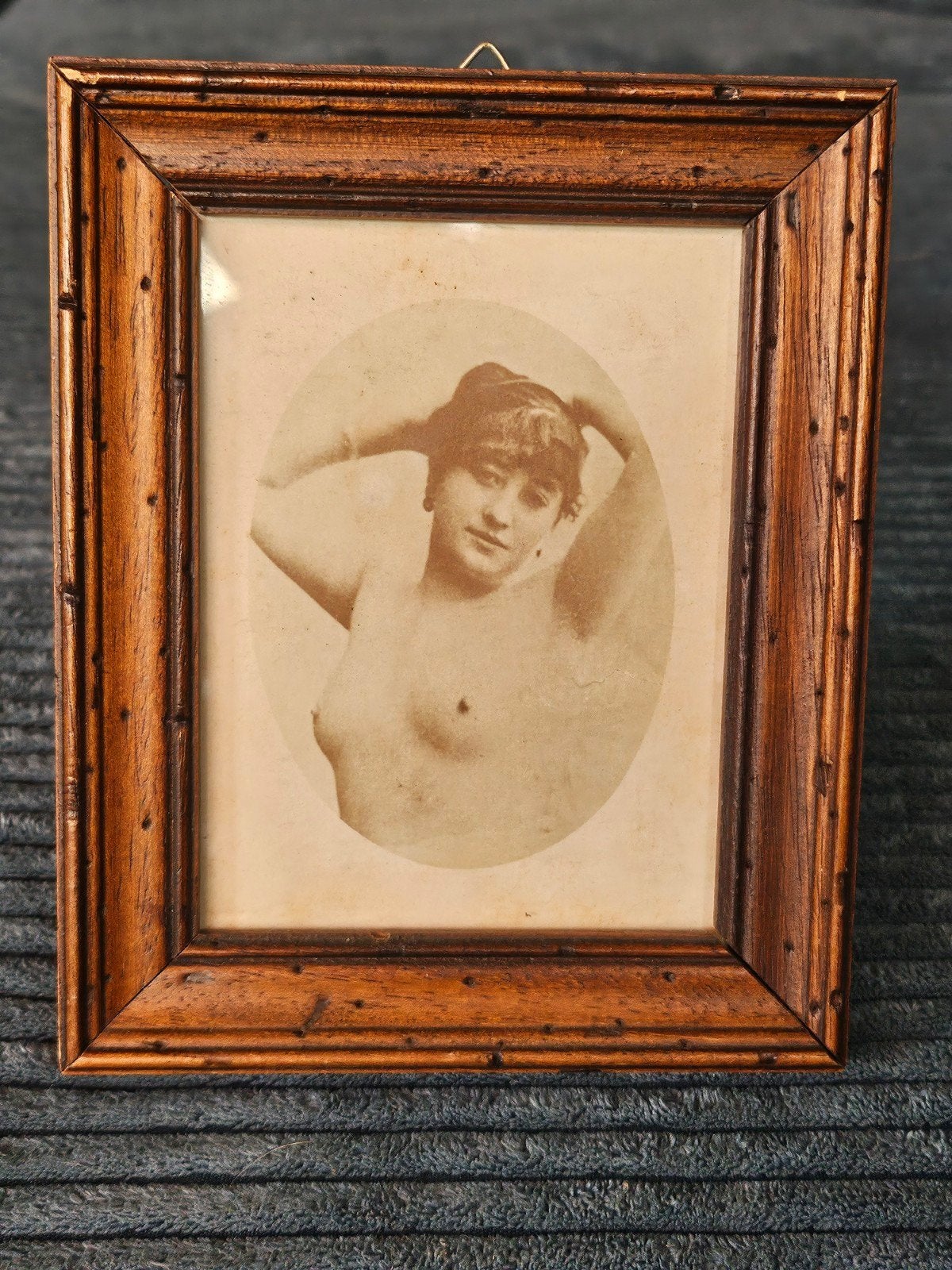 Antiek lijstje met oude foto/prent - Zoldervondst, Ophalen of Verzenden