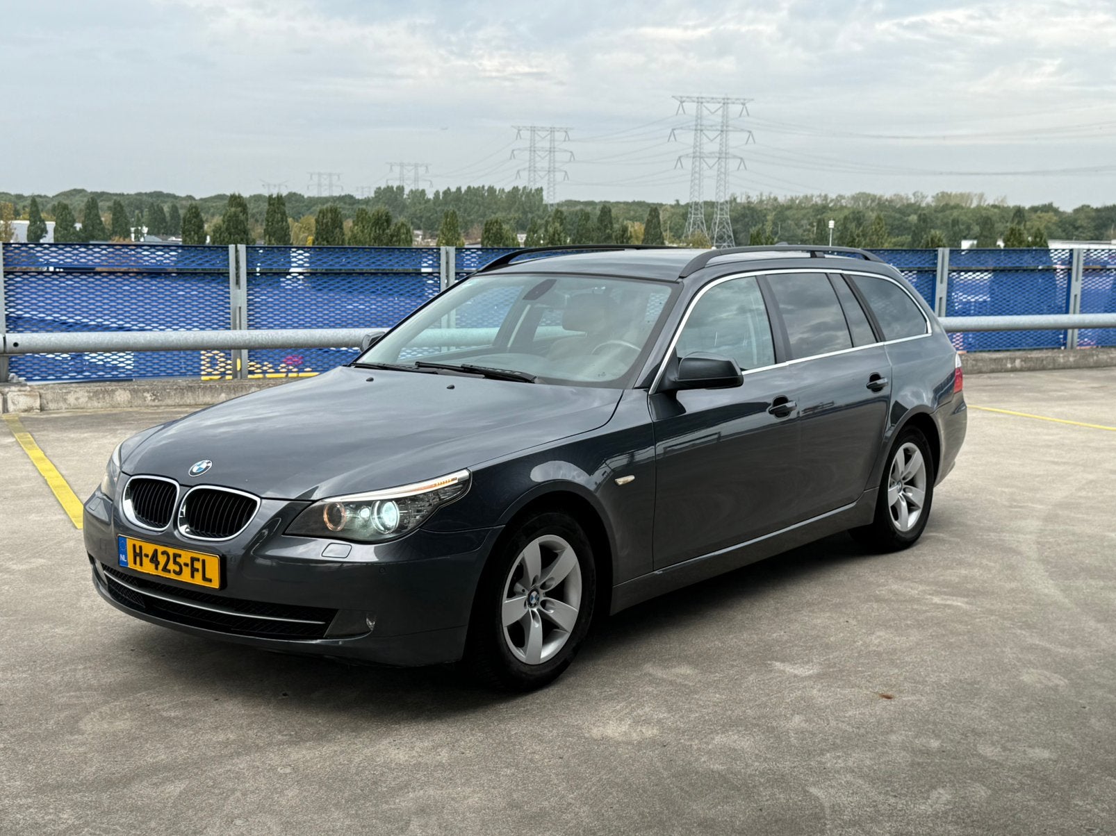 BMW 5-Serie 2.0 D 520 120KW Touring AUT 2009 Grijs, Automaat, Euro 5, Achterwielaandrijving, 163 pk