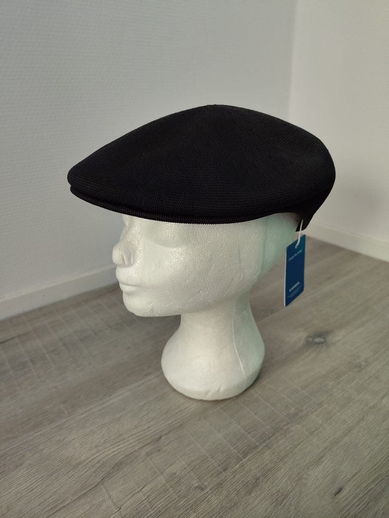 Kangol - Tropic 504 - Flatcap - Zwart, Maat L, Verzenden, Nieuw, Pet, 58 of 59 cm (L, 7¼ of ⅜ inch)