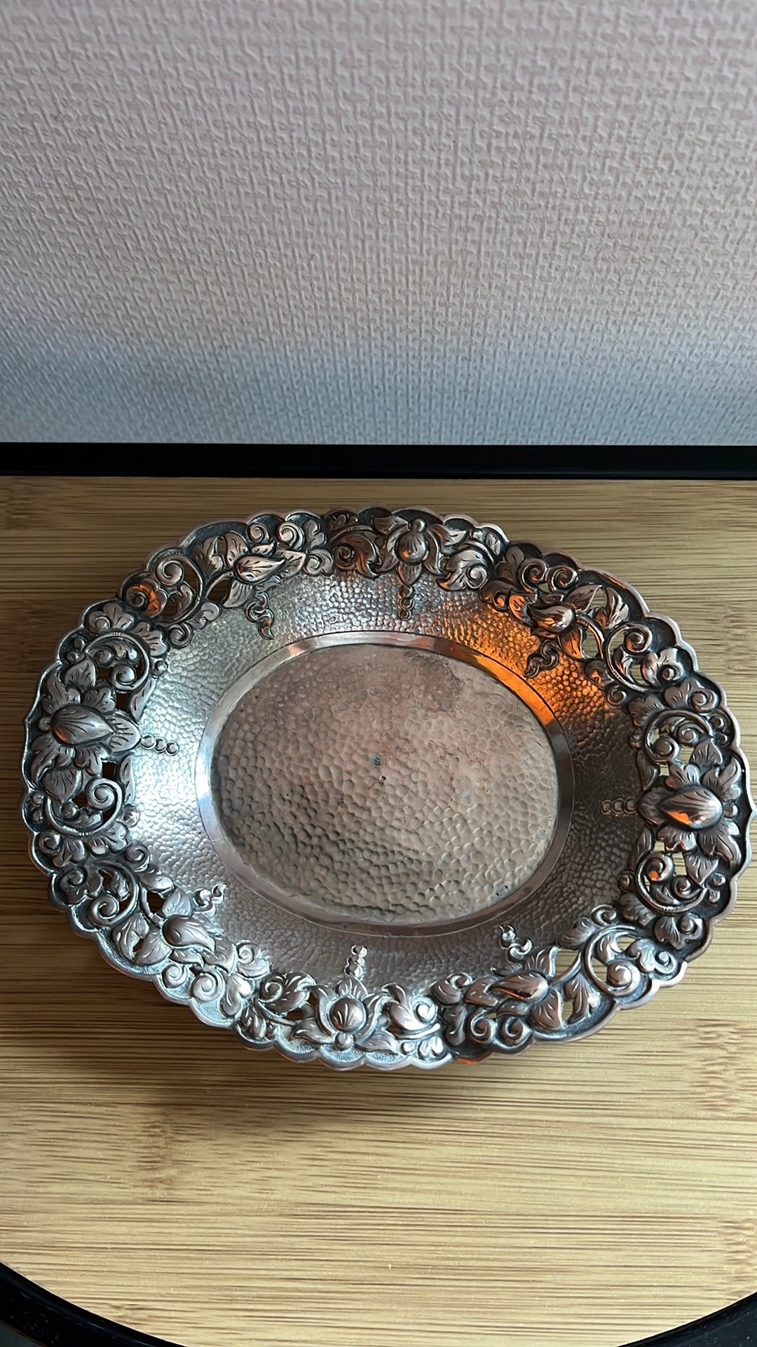 Djokja schaaltje, zilver gemerkt 800., Ophalen of Verzenden, Zilver