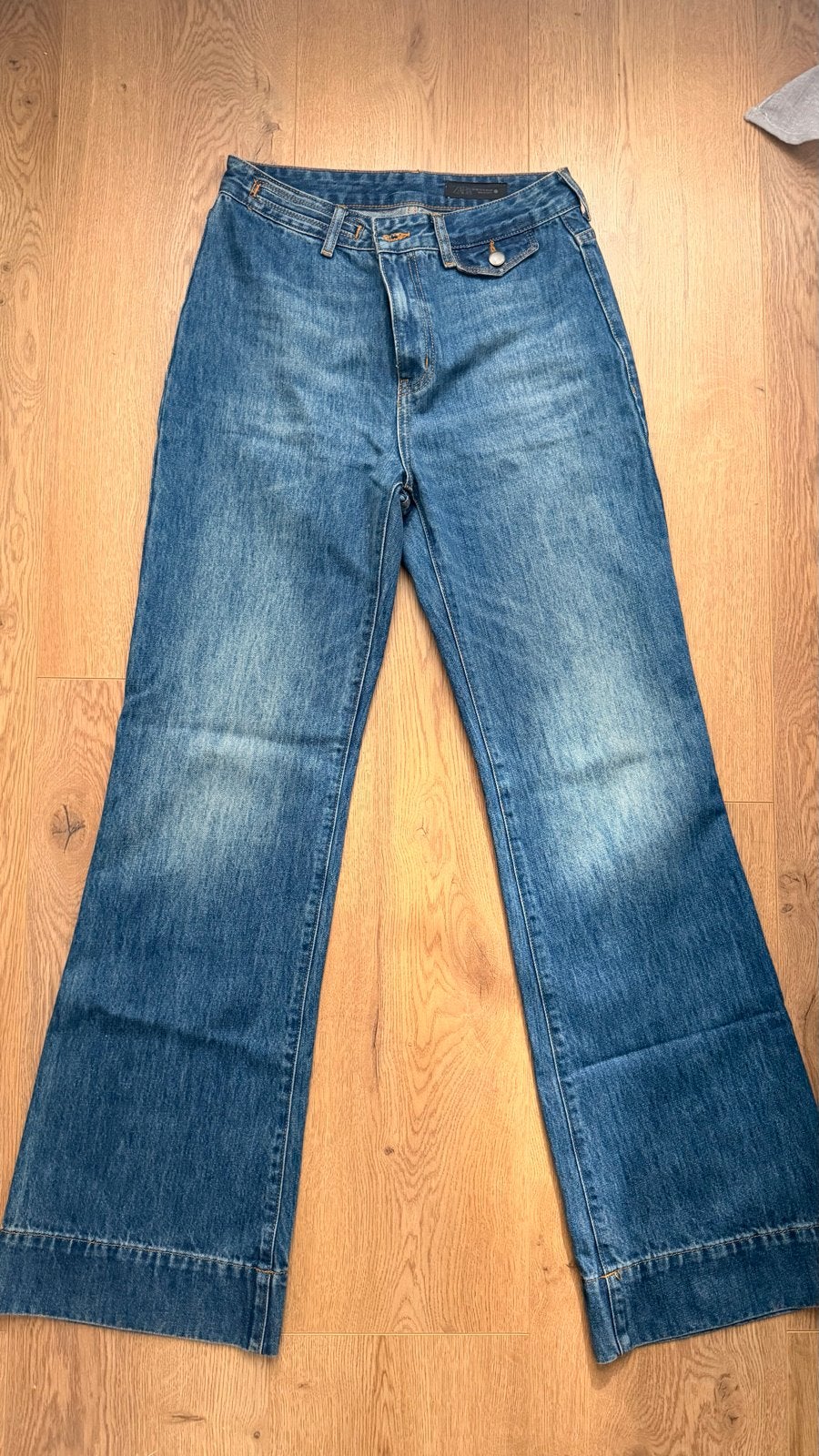 Zara Blauwe flared jeans maat 38, Kleding | Dames, Verzenden, Zo goed als nieuw, Blauw, W30 - W32 (confectie 38/40)