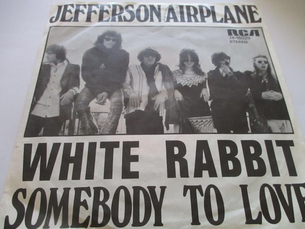 Jefferson Airplane _ White Rabbit/Somebody to love = 1970, Cd's en Dvd's, Vinyl Singles, Ophalen of Verzenden, Gebruikt, Rock en Metal