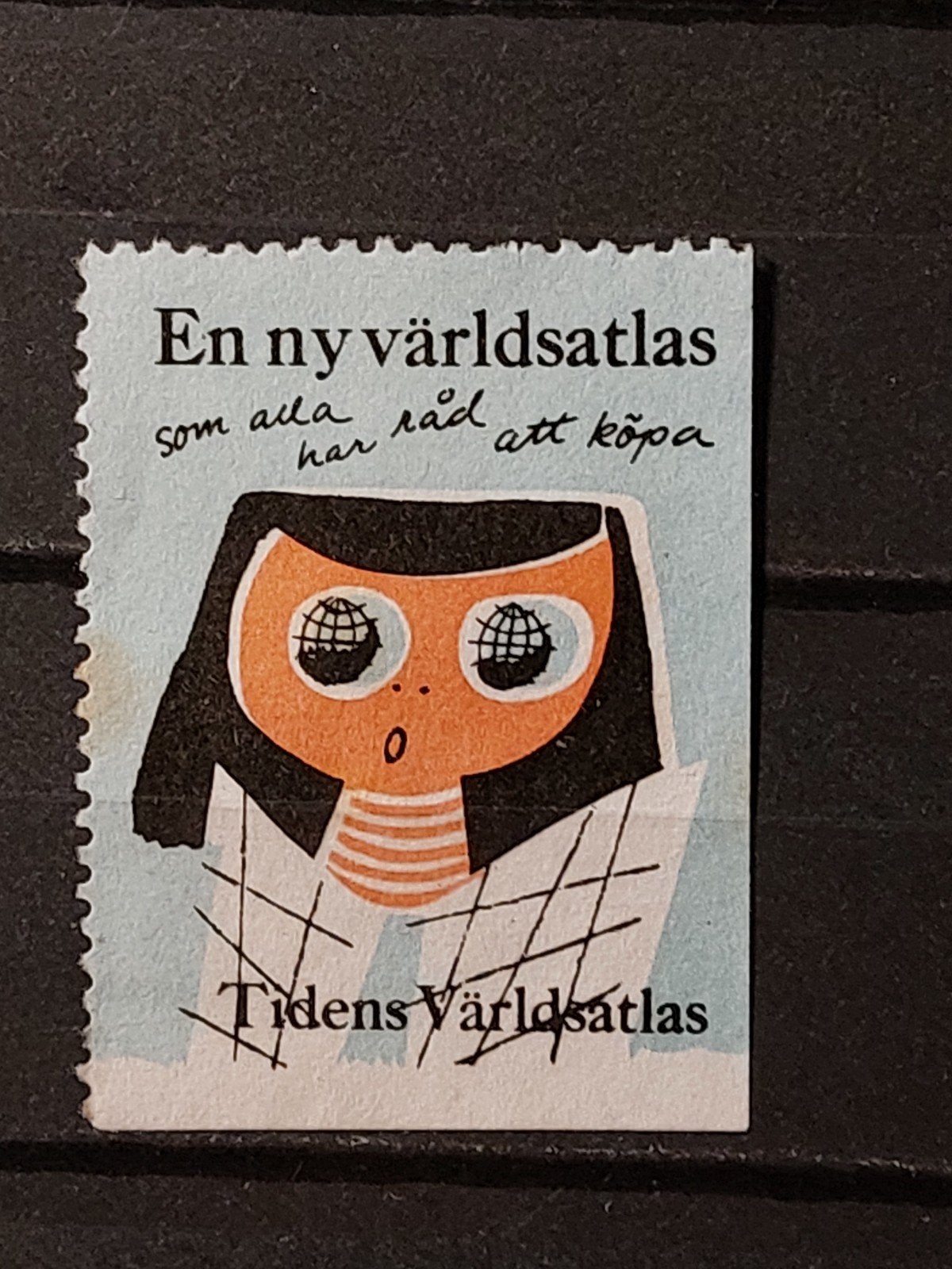 Zweedse Cinderella Reclamezegel - Tidéns Världsatlas, Ophalen of Verzenden, Zweden, Postfris