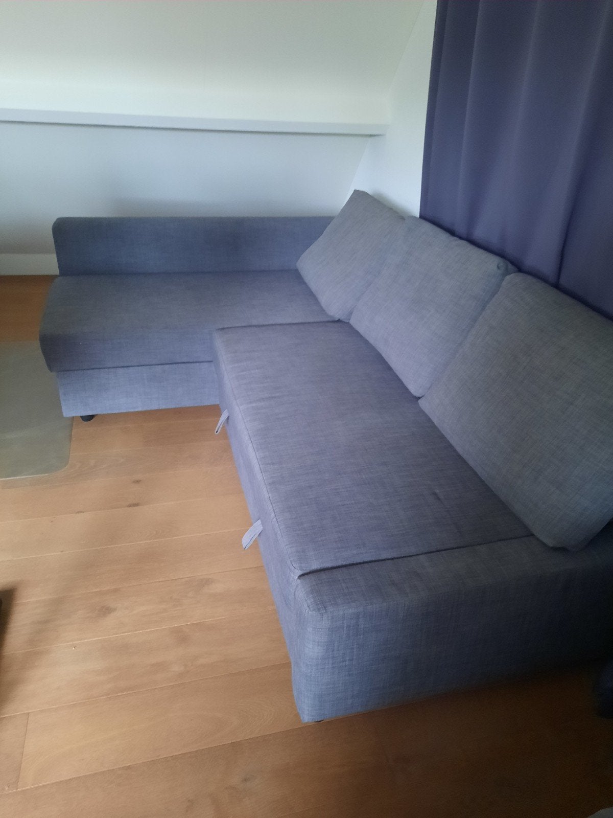 Hoekslaapbank 3 zits Ikea (Friheten) met opberger, Ophalen, Gebruikt