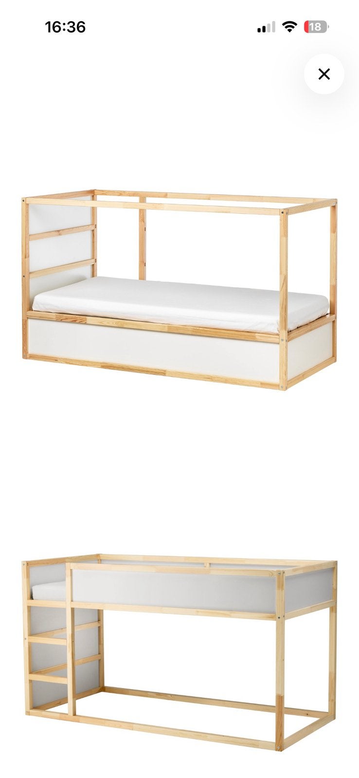 Kura omkeerbed ikea, Ophalen, Gebruikt, Halfhoogslaper