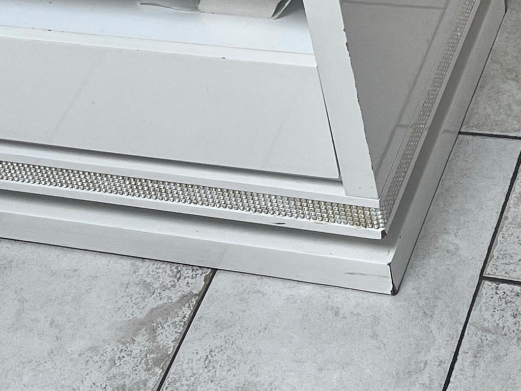 Witte salontafel en eettafel en tv meubel, Huis en Inrichting, Tafels | Eettafels, Ophalen, Gebruikt, 100 tot 150 cm, Glas