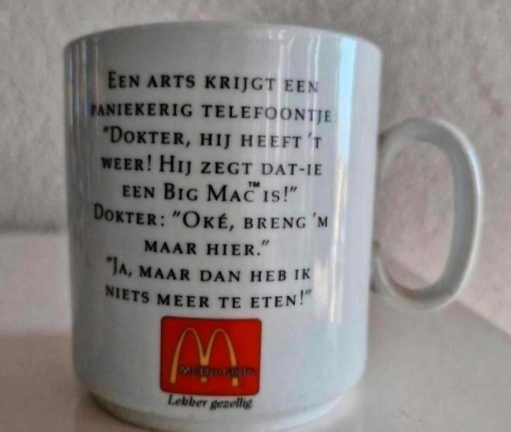 Beker Mc Donalds, Ophalen of Verzenden, Zo goed als nieuw, Overige stijlen, Kop(pen) en/of Schotel(s)