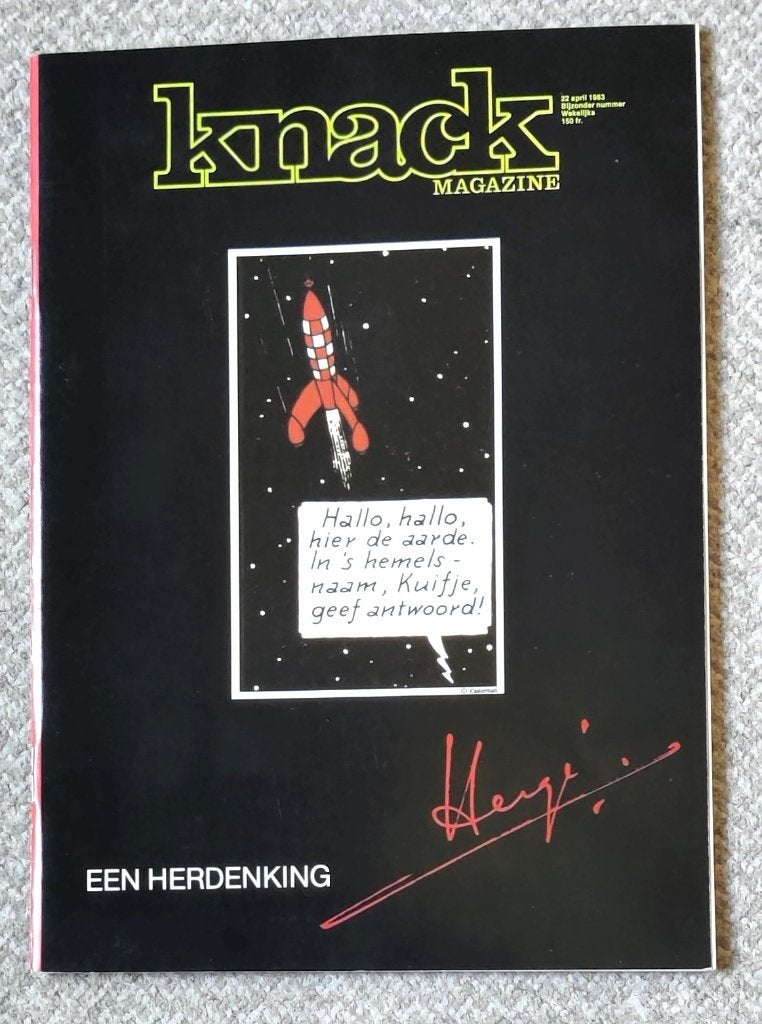 Knack Magazine 1983 Een herdenking Herge Kuifje 1983, Eén stripboek, Ophalen of Verzenden, Zo goed als nieuw