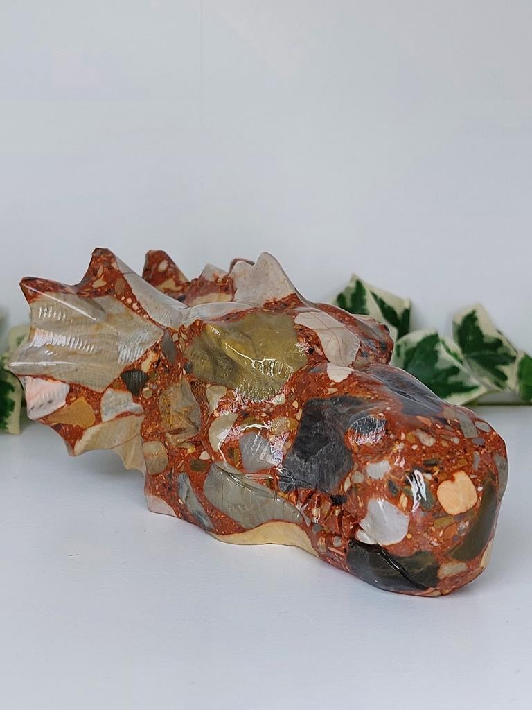 Conglomeraat-breccie draak 14cm, Ophalen of Verzenden, Nieuw