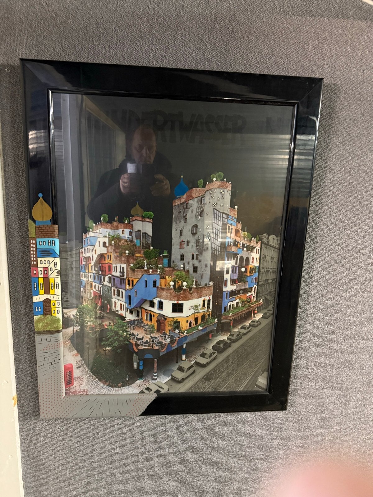 Hundertwasser Haus Wenen - Ingelijste Print, Papier/karton, Ophalen of Verzenden, Ingelijst, Print
