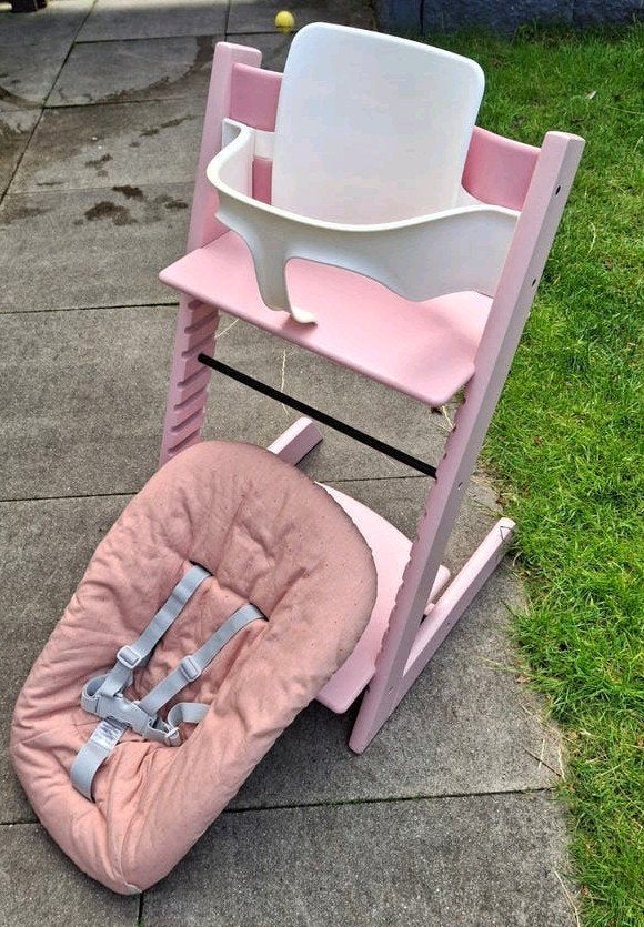 Stokke Tripp Trapp kinderstoel, met newbornset en babyset, Ophalen, Meegroeistoel