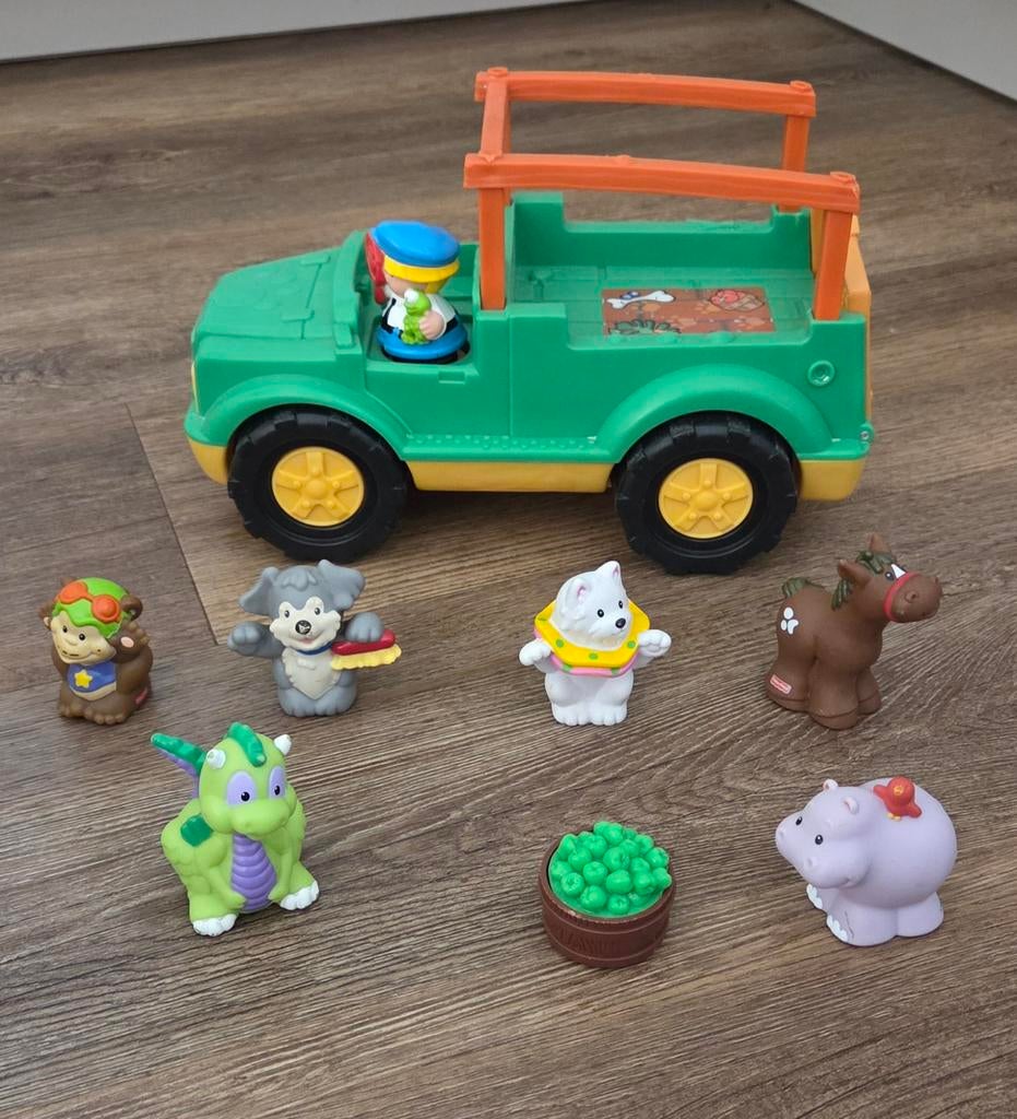 Fisher-Price Little People Safari Jeep & Kermis Speelset, Kinderen en Baby's, Speelgoed | Fisher-Price, Ophalen, Gebruikt, Speelset