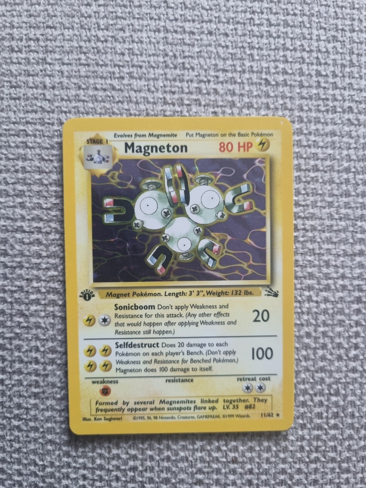 Pokémon Kaart: Magneton 11/62 (Jungle Set) - Vintage, Hobby en Vrije tijd, Verzamelkaartspellen | Pokémon, Ophalen of Verzenden
