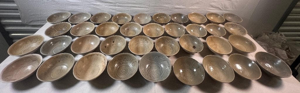 Chinees Song Celadon hoge kommen (37 stuks), Ophalen