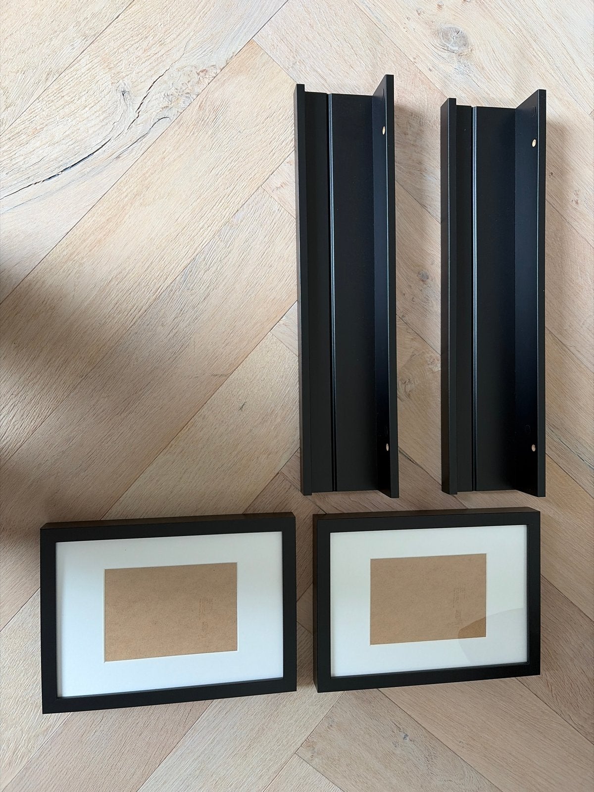 Nieuwe IKEA fotolijstjes & wandplankjes (2x lijst, 2x plank), Nieuw, Ophalen of Verzenden, Minder dan 50 cm, 50 tot 75 cm