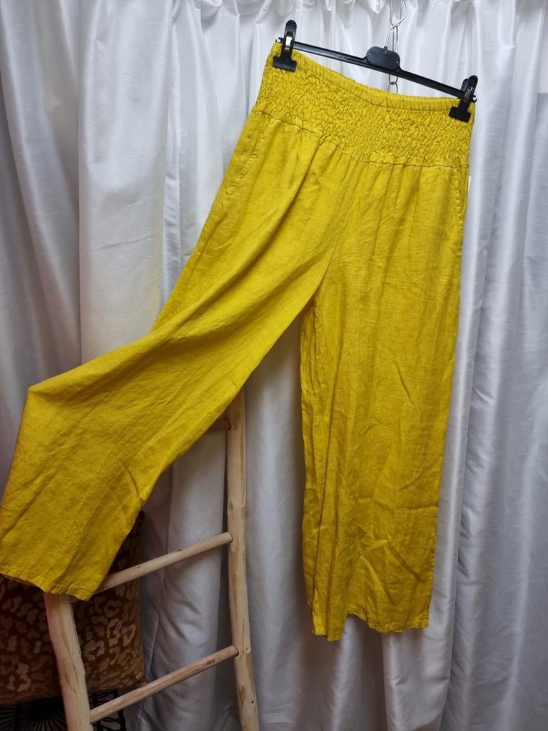 NIEUW Puro Lino broeken 2 kleuren, Overige kleuren, Nieuw, Ophalen of Verzenden, Lang