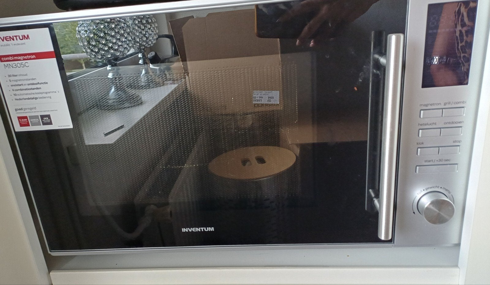 Inventum combi magnetron - Perfect werkend, Witgoed en Apparatuur, Magnetrons, Ophalen, Combimagnetron, Gebruikt, Hete lucht