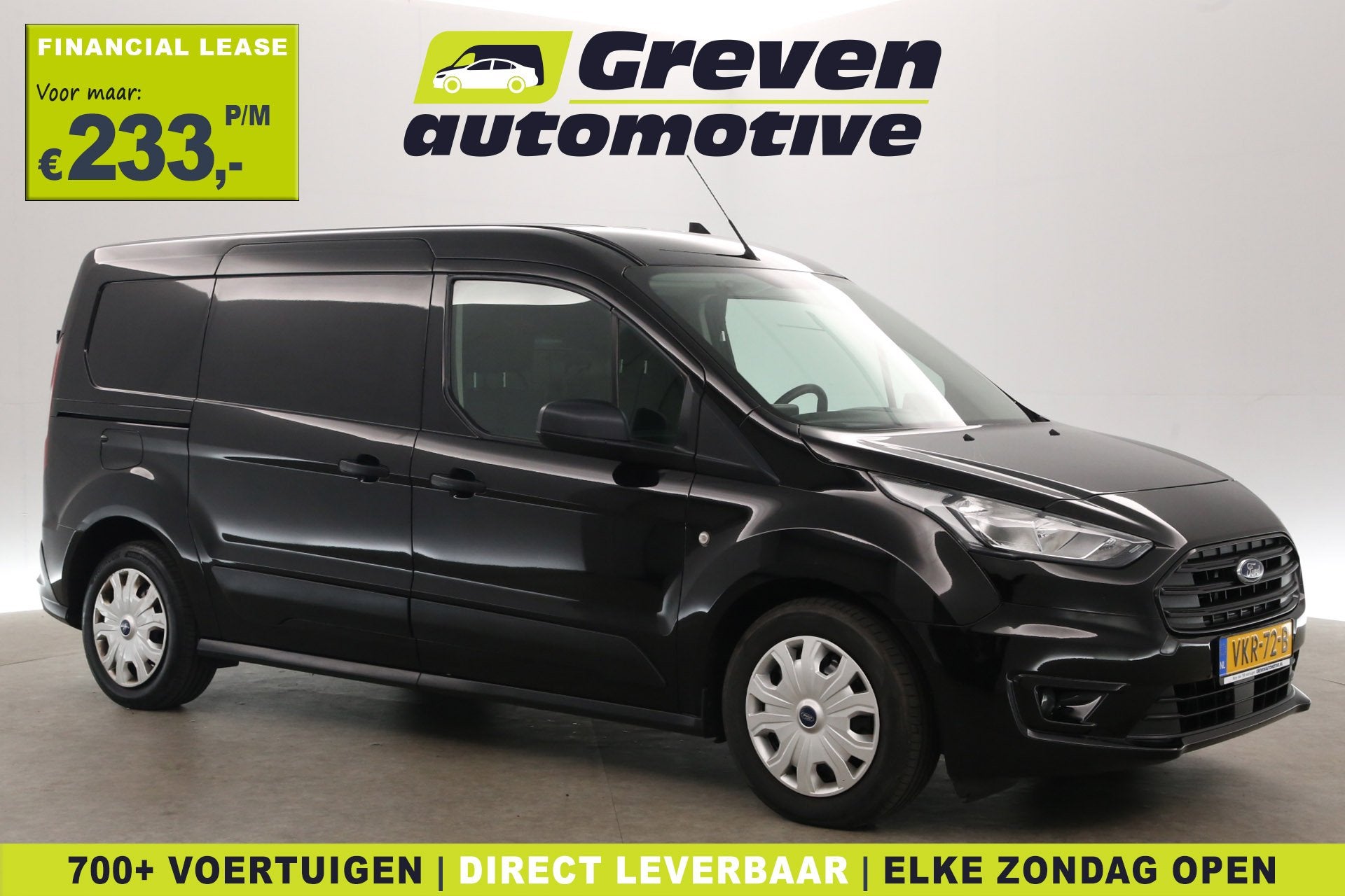 Ford Transit Connect Ecoboost L2 100PK | Benzine | Clima | C, Auto's, Bestelauto's, Voorwielaandrijving, Gebruikt, Euro 6, Zwart